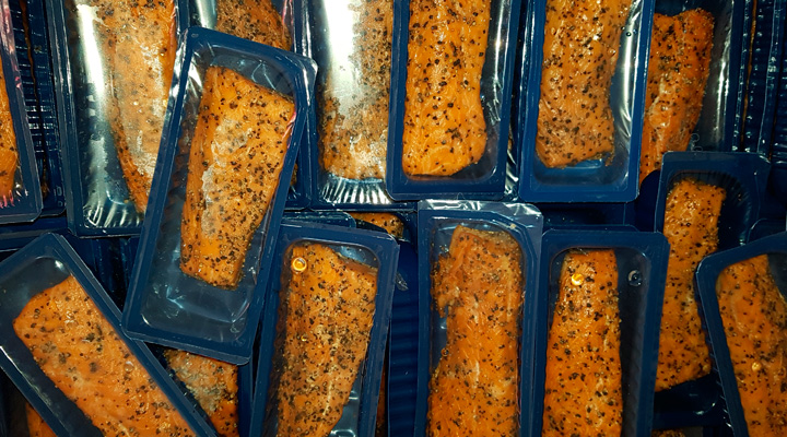 Hot smoked portions
